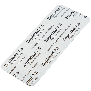 Thuốc Zopistad 7.5 Stella Pharm hỗ trợ điều trị chứng mất ngủ (10 viên)