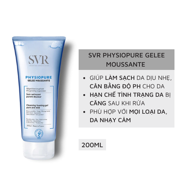 Gel rửa mặt SVR Physiopure Gelee Moussante cho da nhạy cảm (55ml)