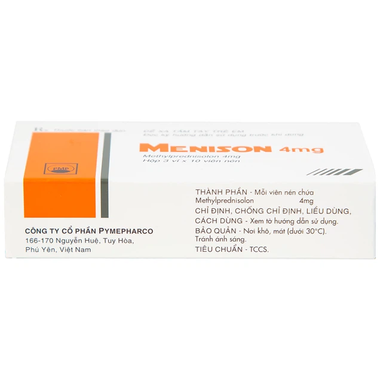 Thuốc Menison 4mg Pymepharco điều trị các bệnh viêm, dị ứng (30 viên)