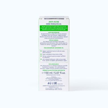 Sữa rửa mặt Dermacos Anti Acne Deep Cleansing Gel loại bỏ bụi bẩn, dầu thừa trên da (Tuýp 150 ml)
