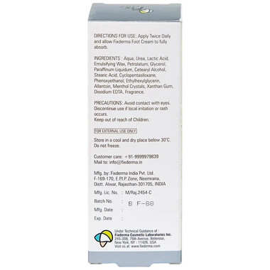 Kem Fixderma Foot Cream hỗ trợ cung cấp độ ẩm, làm mềm da gót chân 60g