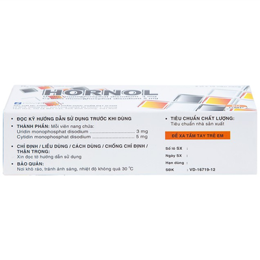 Thuốc Hornol trị đau dây thần kinh, thần kinh ngoại biên (3 vỉ x 10 viên)