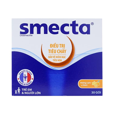 Thuốc bột Smecta  điều trị tiêu chảy, bảo vệ niêm mạc tiêu hoá (30 gói)