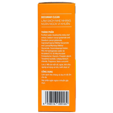 Gel rửa mặt Decumar Clean hỗ trợ ngăn ngừa mụn (50g)