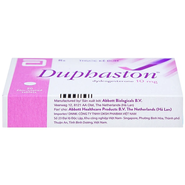 Thuốc Duphaston 10 Abbott điều hòa kinh nguyệt, giảm đau bụng kinh (20 viên)