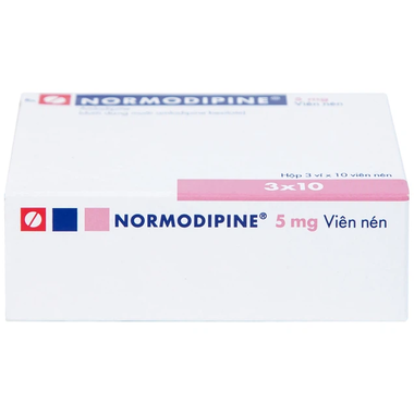 Thuốc Normodipine 5mg Gedeon điều trị tăng huyết áp (3 vỉ x 10 viên)