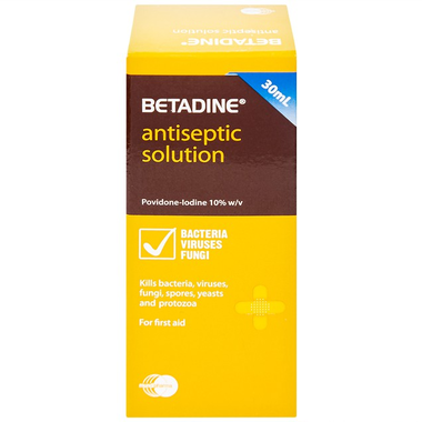 Dung dịch Betadine 10% sát trùng, sát khuẩn vết thương (30ml)