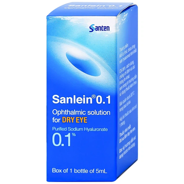 Dung dịch nhỏ mắt Sanlein 0.1%  hỗ trợ điều trị rối loạn biểu mô kết giác mạc (5ml)
