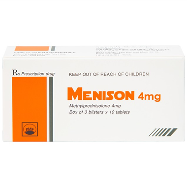 Thuốc Menison 4mg Pymepharco điều trị các bệnh viêm, dị ứng (30 viên)
