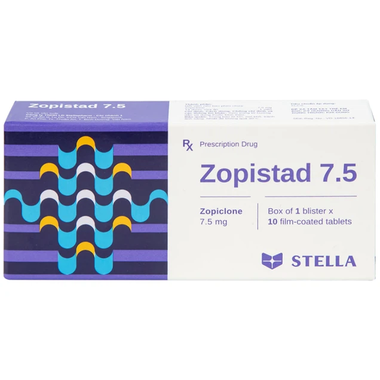 Thuốc Zopistad 7.5 Stella Pharm hỗ trợ điều trị chứng mất ngủ (10 viên)