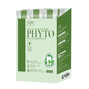 Nước súc miệng diệt khuẩn Phyto làm sạch khử hôi miệng 20 gói