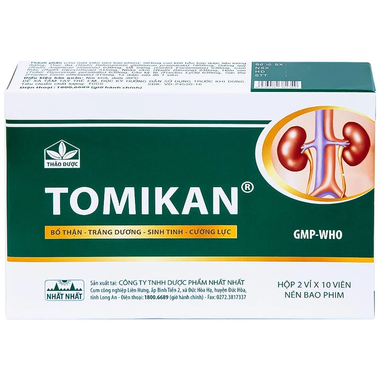 Thuốc Tomikan Nhất Nhất điều trị các chứng thận dương suy (2 vỉ x 10 viên)
