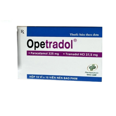 Thuốc Opetradol OPV điều trị các cơn đau từ trung bình đến nặng (10 vỉ x 10 viên)