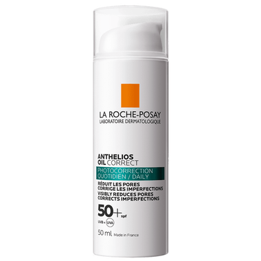 Gel chống nắng La Roche-Posay Anthelios Oil Correct Daily Gel-Cream SPF50+ giảm mụn giảm nhờn (Chai 50ml)