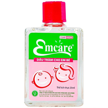 Dầu tràm Emcare Opodis Pharma phòng và trị cảm cúm, ho khan cho em bé (25ml)