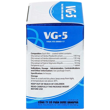 Thuốc VG-5 hỗ trợ điều trị viêm gan (40 viên)