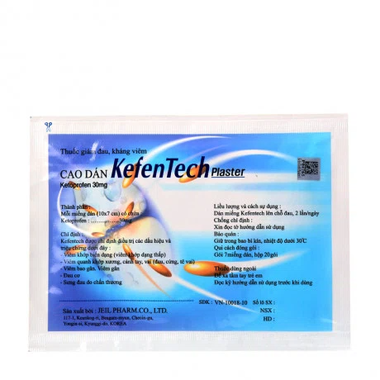 Miếng dán Kefentech Plaster Jeil chống viêm bao gân, đau cơ (20 gói)