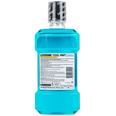 Nước súc miệng Listerine Cool Mint hỗ trợ viêm nướu, sâu răng, hôi miệng (750ml)