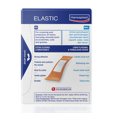 Băng keo cá nhân Elastic Hansaplast bảo vê vết thương  (20 miếng)