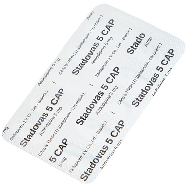 Thuốc Stadovas 5mg Cap Stella điều trị tăng huyết áp (3 vỉ x 10 viên)