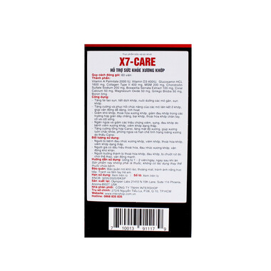Thực phẩm bảo vệ sức khỏe X7-Care (60 Viên)