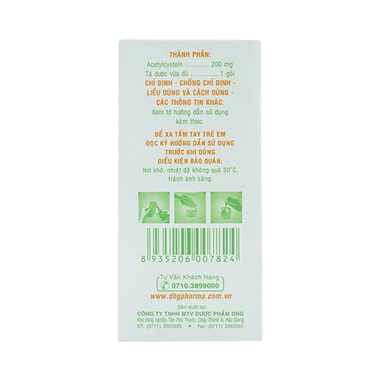Thuốc Mitux 200mg DHG làm loãng chất nhầy đường hô hấp (24 gói)