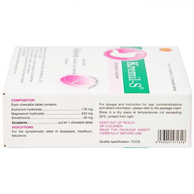 Thuốc Kremil-S điều trị viêm dạ dày, viêm thực quản (Hộp 10 Vỉ x 10 Viên)