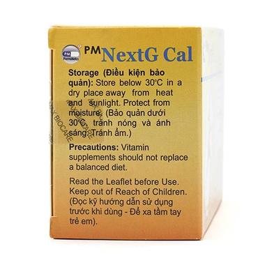 Thuốc PM NextG Cal Probiotec hỗ trợ điều trị loãng xương, thiếu canxi (5 vỉ x 12 viên)