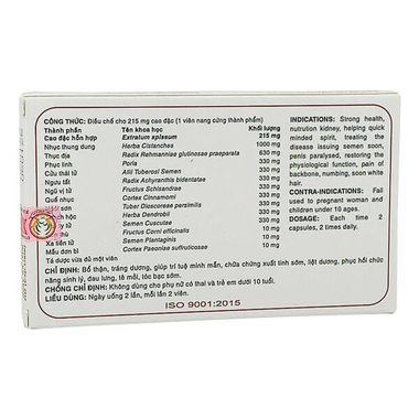 Thuốc Testovim tráng dương bổ thận Xuân Quang (20 viên)