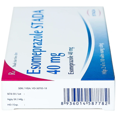 Thuốc Esomeprazole 40mg Stada điều trị viêm loét dạ dày, tá tràng (2 vỉ x 10 viên)