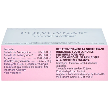 Thuốc Polygynax Innothera Chouzy điều trị viêm âm đạo, âm hộ (2 vỉ x 6 viên)