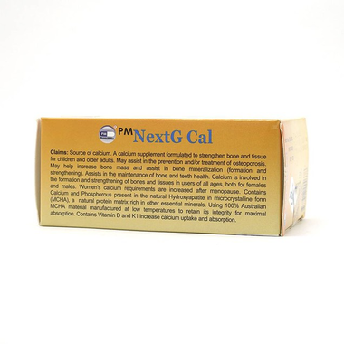 Thuốc PM NextG Cal Probiotec hỗ trợ điều trị loãng xương, thiếu canxi (5 vỉ x 12 viên)