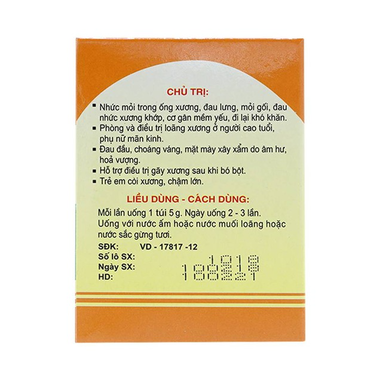 Thuốc Dưỡng Cốt Hoàn Traphaco hỗ trợ điều trị đau nhức xương khớp (20 gói x 5g)