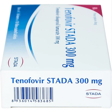 Thuốc Tenofovir Stada 300mg điều trị nhiễm HIV-1, viêm gan siêu vi B (3 vỉ x 10 viên)