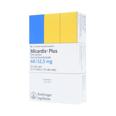 Thuốc Micardis Plus 40/12.5mg Boehringer điều trị bệnh tăng huyết áp (30 viên)