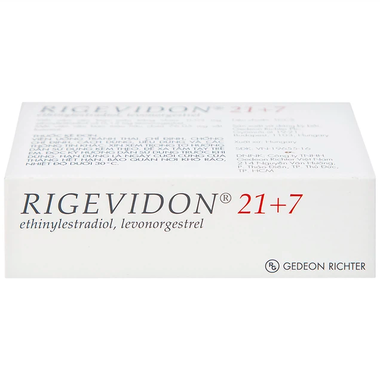 Thuốc tránh thai Rigevidon 21+7 Gedeon (3 vỉ x 28 viên)