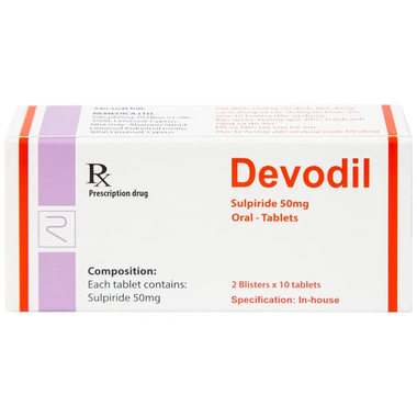 Thuốc Devodil 50mg Remedica điều trị ngắn hạn lo âu, rối loạn hành vi (20 viên)