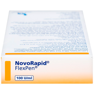 Bút tiêm Novorapid FlexPen 100UI/ml Novo Nordisk hỗ trợ kiểm soát đường huyết (5 cây)