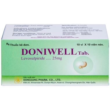Thuốc Doniwell 25mg Kyung Dong điều trị tâm thần phân liệt (10 vỉ x 10 viên)
