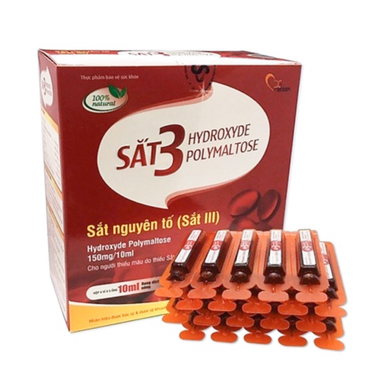 Thực phẩm bảo vệ sức khỏe Sắt 3 Hydroxyde Polymaltose (Hộp 20 Ống x 10ml)