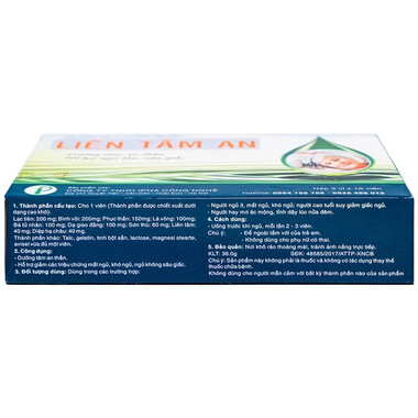 Thực phẩm bảo vệ sức khoẻ viên nén Liên Tâm An (30 Viên)