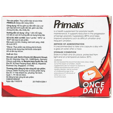 Thực phẩm bảo vệ sức khỏe Primalis (30 viên)