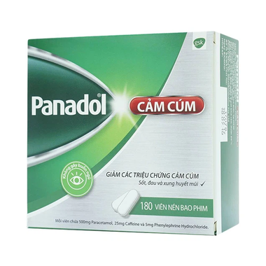 Thuốc Panadol Cảm Cúm giảm các chứng cảm cúm (15 vỉ x 12 viên)