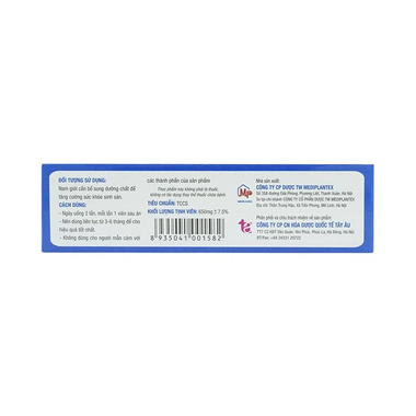 Thực phẩm bảo vệ sức khỏe SpermQ (6 vỉ x 10 viên)