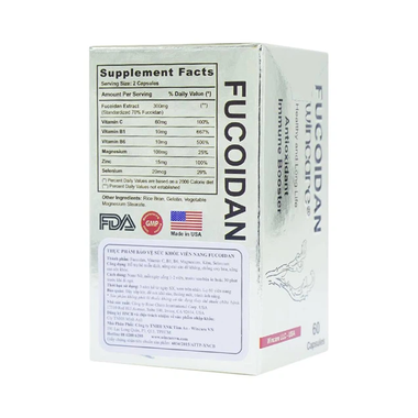 Thực phẩm bảo vệ sức khỏe viên nang Fucoidan Wincare (60 viên)