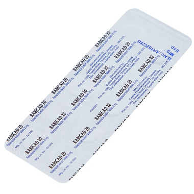 Thuốc Rabicad 20mg Cadila điều trị viêm loét dạ dày, tá tràng (10 viên)