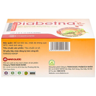 Thực phẩm bảo vệ sức khỏe Diabetna (40 viên)