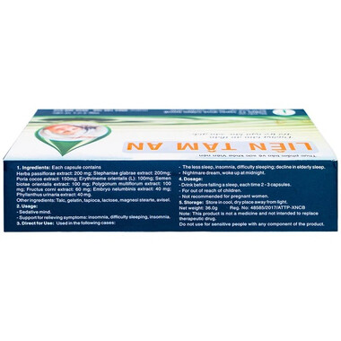 Thực phẩm bảo vệ sức khoẻ viên nén Liên Tâm An (30 Viên)
