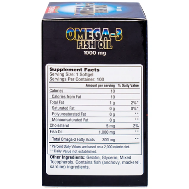 Thực phẩm bảo vệ sức khỏe Omega-3 Fish Oil 1000mg (100 viên)