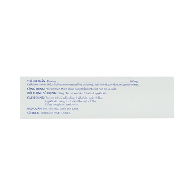 Thực phẩm bảo vệ sức khỏe Taurine Vita (30 viên)